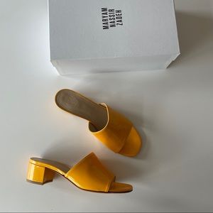 Maryam Nassir Zadeh Sophie Slides Patent Leather
